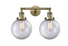 Innovations Lighting 208-AB-G202-8-LED - Beacon - 2 Light - 19 inch - Antique Brass - Bath Vanity Light