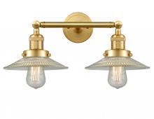 Innovations Lighting 208-SG-G2 - Halophane - 2 Light - 18 inch - Satin Gold - Bath Vanity Light