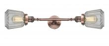 Innovations Lighting 208L-AC-G142 - Chatham - 2 Light - 7 inch - Antique Copper - Bath Vanity Light