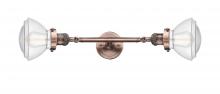 Innovations Lighting 208L-AC-G322 - Olean - 2 Light - 7 inch - Antique Copper - Bath Vanity Light