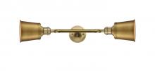 Innovations Lighting 208L-BB-M9-BB - Addison - 2 Light - 5 inch - Brushed Brass - Bath Vanity Light