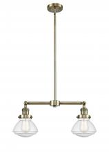 Innovations Lighting 209-AB-G324 - Olean - 2 Light - 22 inch - Antique Brass - Stem Hung - Island Light