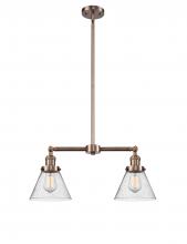 Innovations Lighting 209-AC-G44 - Cone - 2 Light - 21 inch - Antique Copper - Stem Hung - Island Light