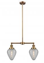 Innovations Lighting 209-BB-G165 - Geneseo - 2 Light - 21 inch - Brushed Brass - Stem Hung - Island Light