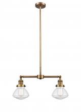 Innovations Lighting 209-BB-G324 - Olean - 2 Light - 22 inch - Brushed Brass - Stem Hung - Island Light