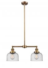 Innovations Lighting 209-BB-G74 - Bell - 2 Light - 21 inch - Brushed Brass - Stem Hung - Island Light