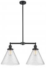 Innovations Lighting 209-OB-G44-L - Cone - 2 Light - 21 inch - Oil Rubbed Bronze - Stem Hung - Island Light