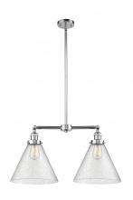 Innovations Lighting 209-PC-G44-L - Cone - 2 Light - 21 inch - Polished Chrome - Stem Hung - Island Light