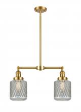 Innovations Lighting 209-SG-G262 - Stanton - 2 Light - 23 inch - Satin Gold - Stem Hung - Island Light