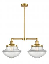 Innovations Lighting 209-SG-G544 - Oxford - 2 Light - 25 inch - Satin Gold - Stem Hung - Island Light