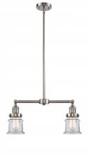 Innovations Lighting 209-SN-G182S - Canton - 2 Light - 21 inch - Brushed Satin Nickel - Stem Hung - Island Light