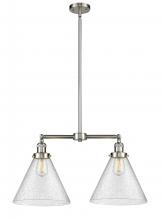 Innovations Lighting 209-SN-G44-L - Cone - 2 Light - 21 inch - Brushed Satin Nickel - Stem Hung - Island Light