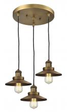 Innovations Lighting 211/3-BB-M4 - Railroad 3 Light Multi-Pendant