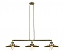 Innovations Lighting 213-AB-MFR-AB-12 - Appalachian - 3 Light - 45 inch - Antique Brass - Stem Hung - Island Light