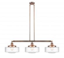 Innovations Lighting 213-AC-G694-12 - Bridgeton - 3 Light - 44 inch - Antique Copper - Stem Hung - Island Light