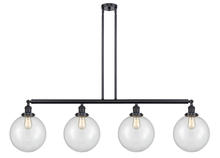 Innovations Lighting 214-BK-G202-10 - Beacon - 4 Light - 54 inch - Matte Black - Stem Hung - Island Light