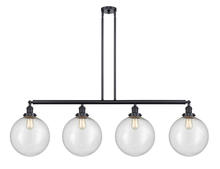 Innovations Lighting 214-BK-G204-12 - Beacon - 4 Light - 56 inch - Matte Black - Stem Hung - Island Light