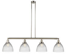 Innovations Lighting 214-PN-G222 - Seneca Falls - 4 Light - 51 inch - Polished Nickel - Stem Hung - Island Light