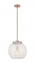 Innovations Lighting 221-1S-AC-G1216-14WM - White Mouchette - 1 Light - 14 inch - Antique Copper - Stem Hung - Pendant