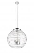 Innovations Lighting 221-3S-PC-G1213-18 - Athens Deco Swirl - 3 Light - 18 inch - Polished Chrome - Cord hung - Pendant