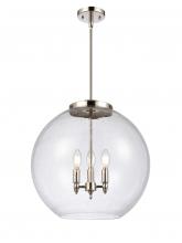 Innovations Lighting 221-3S-PN-G124-18 - Athens - 3 Light - 18 inch - Polished Nickel - Cord hung - Pendant