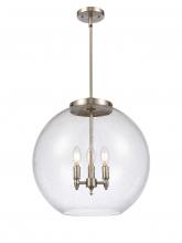 Innovations Lighting 221-3S-SN-G124-18 - Athens - 3 Light - 18 inch - Brushed Satin Nickel - Cord hung - Pendant