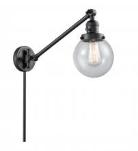 Innovations Lighting 237-BK-G204-6 - Beacon - 1 Light - 6 inch - Matte Black - Swing Arm