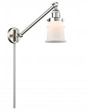 Innovations Lighting 237-SN-G181S - Canton - 1 Light - 8 inch - Brushed Satin Nickel - Swing Arm