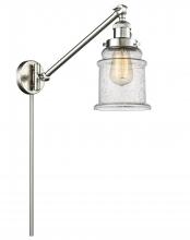 Innovations Lighting 237-SN-G184 - Canton - 1 Light - 8 inch - Brushed Satin Nickel - Swing Arm