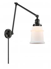 Innovations Lighting 238-BK-G181 - Canton - 1 Light - 6 inch - Matte Black - Swing Arm