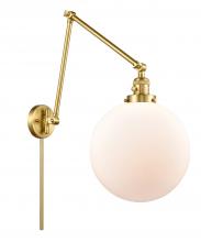 Innovations Lighting 238-SG-G201-12 - Beacon - 1 Light - 12 inch - Satin Gold - Swing Arm