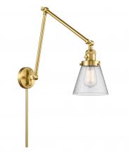 Innovations Lighting 238-SG-G64 - Cone - 1 Light - 8 inch - Satin Gold -Adjustable Swing Arm