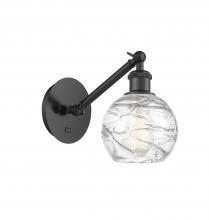 Innovations Lighting 317-1W-BK-G1213-6 - Athens Deco Swirl - 1 Light - 6 inch - Matte Black - Sconce