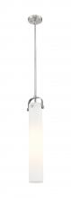 Innovations Lighting 413-1SS-SN-G413-1S-4WH - Pilaster - 1 Light - 4 inch Glass - Satin Nickel - Pendant