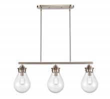 Innovations Lighting 414-3I-SN-G4144-8 - Genesis - 3 Light - 39 inch - Satin Nickel - Cord hung - Island Light