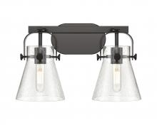 Innovations Lighting 423-2W-BK-G411-6SDY - Pilaster II Cone - 2 Light - 17 inch - Matte Black - Bath Vanity Light