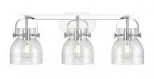 Innovations Lighting 423-3W-PC-G412-6SDY - Pilaster II Bell - 3 Light - 27 inch - Polished Chrome - Bath Vanity Light