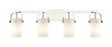 Innovations Lighting 423-4W-PN-G423-7WH - Pilaster II Cylinder - 4 Light - 35 inch - Polished Nickel - Bath Vanity Light