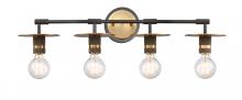 Innovations Lighting 431-4W-BBB - Aurora - 4 Light - 30 inch - Black Brushed Brass - Bath Vanity Light