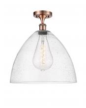 Innovations Lighting 516-1C-AC-GBD-164 - Bristol - 1 Light - 16 inch - Antique Copper - Semi-Flush Mount