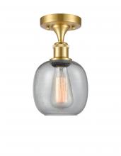 Innovations Lighting 516-1C-SG-G104 - Belfast - 1 Light - 6 inch - Satin Gold - Semi-Flush Mount