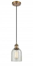 Innovations Lighting 516-1P-BB-G259 - Caledonia - 1 Light - 5 inch - Brushed Brass - Cord hung - Mini Pendant