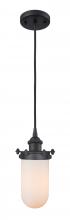 Innovations Lighting 516-1P-BK-232-W - Kingsbury - 1 Light - 4 inch - Matte Black - Cord hung - Mini Pendant