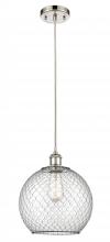 Innovations Lighting 516-1P-PN-G122-10CBK - Farmhouse Chicken Wire - 1 Light - 10 inch - Polished Nickel - Cord hung - Mini Pendant