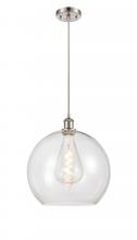 Innovations Lighting 516-1P-SN-G122-14 - Athens - 1 Light - 14 inch - Brushed Satin Nickel - Cord hung - Pendant