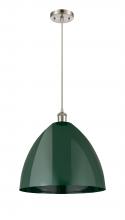 Innovations Lighting 516-1P-SN-MBD-16-GR - Plymouth - 1 Light - 16 inch - Brushed Satin Nickel - Cord hung - Mini Pendant