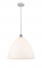 Innovations Lighting 516-1P-WPC-GBD-161 - Bristol - 1 Light - 16 inch - White Polished Chrome - Cord hung - Pendant