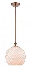 Innovations Lighting 516-1S-AC-G121-10CSN - Farmhouse Chicken Wire - 1 Light - 10 inch - Antique Copper - Mini Pendant