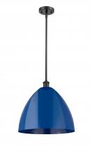 Innovations Lighting 516-1S-BK-MBD-16-BL - Plymouth - 1 Light - 16 inch - Matte Black - Pendant