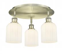 Innovations Lighting 516-3C-AB-G559-5GWH - Bridal Veil - 3 Light - 17 inch - Antique Brass - Flush Mount